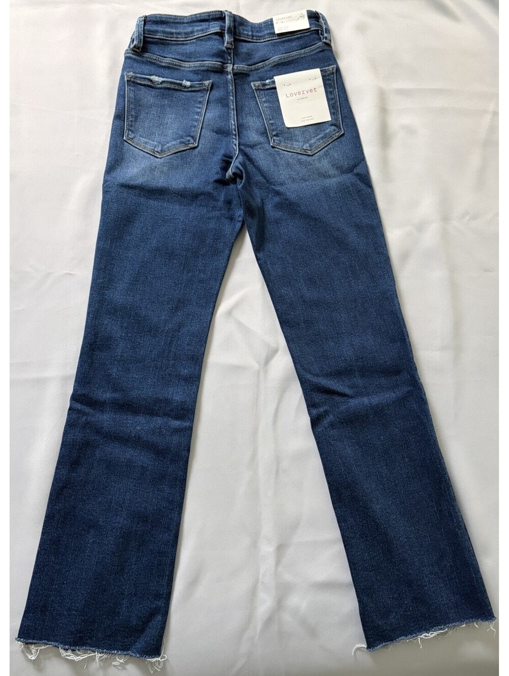 NWT Lovervet Vervet Jeans High Rise Crop Boot Cut Raw Hem Size 24/0 - Picture 4 of 7